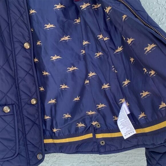 Joules Women's Quilted Jacket Navy Blue Size 6 Mid-Length Casual - Picture 4 of 12
